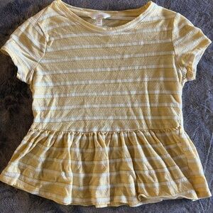 LC Lauren Conrad Peplum Stripe Top XS